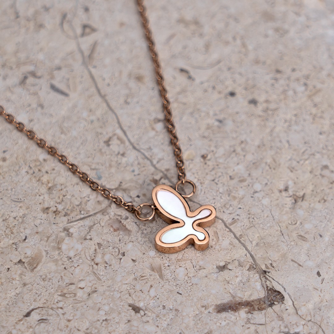 New product accessories: simple and cute butterfly necklace, women's neck chain, collarbone chain_voghion.com