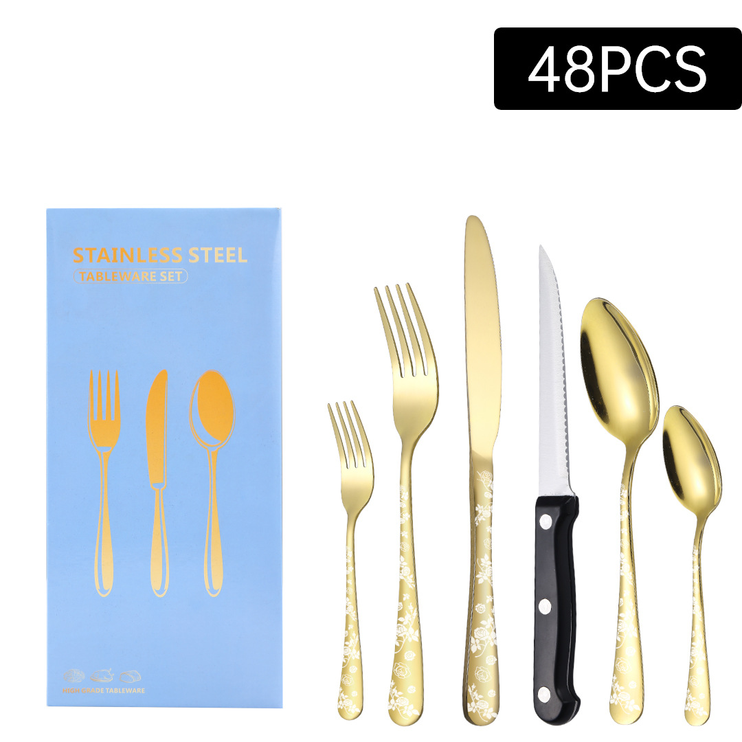 골드 48 조각 세트 (실버 칼)