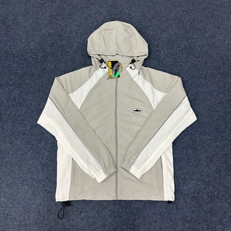 高品質コルテイズアルカトラズセットカラーブロック刺繍バッジユニセックスウインドブレーカーインジャケットショーツ|undefined