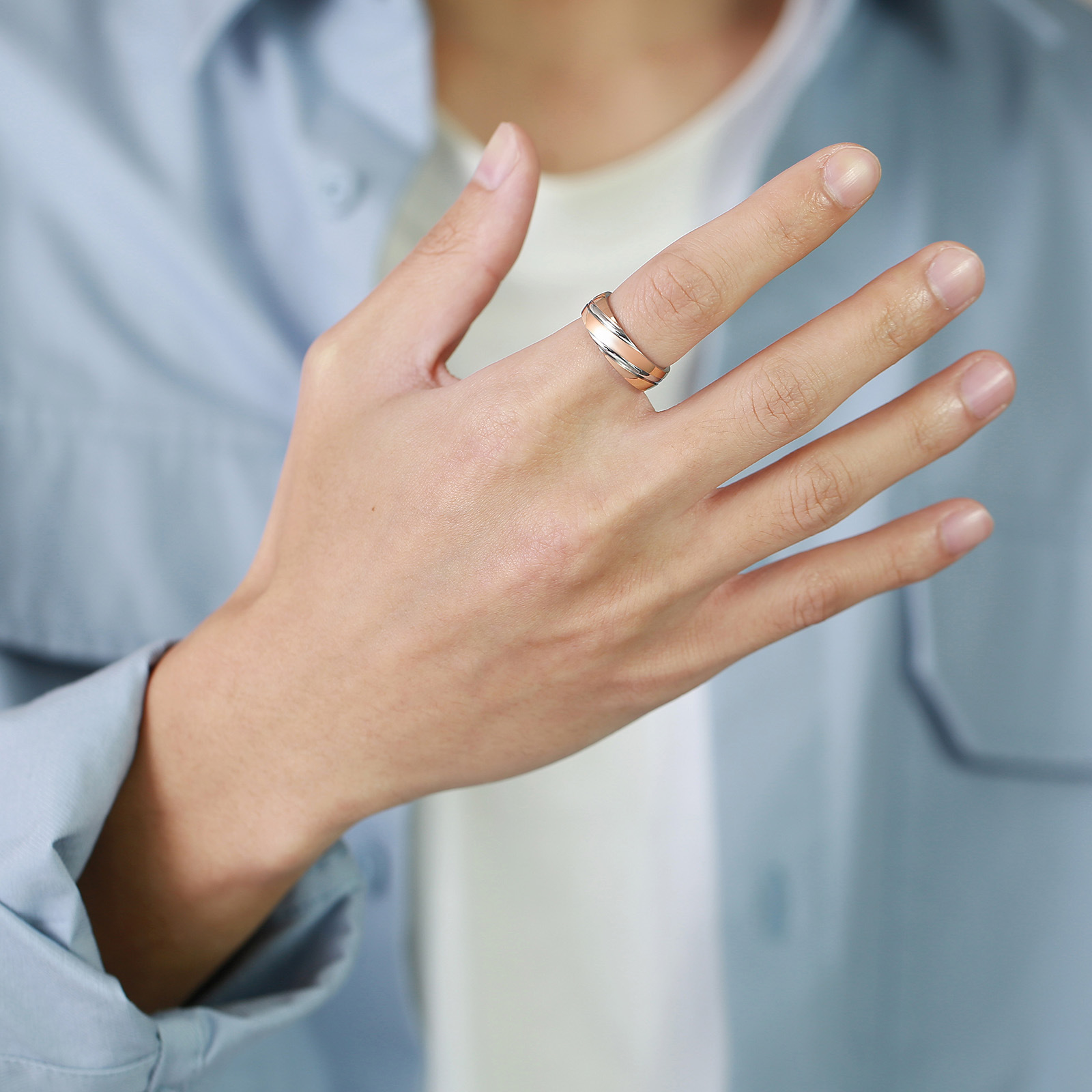 6g Weight Rings Classification 5, 6, 7 Ring Size Daily Occasion Stainless Steel Material Geometric Pattern Men'S Gender Plating Design Simple Style Style Simple Style Geometric Stainless Steel Rings Plating Stainless Steel Rings 6