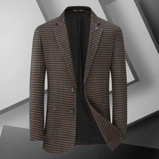 Fat Brother 2023 Autumn and Winter New Plaid Suit Men's Plus Size Business Casual Groomsman Wedding Jacket