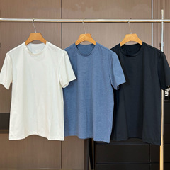 061405 春夏新作メンズプリントラウンドネックルーズTシャツおしゃれ通勤デイリーカジュアル万能半袖