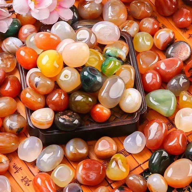 特级天然雨花石纯天然彩色石子五彩石鱼缸花盆铺路通用型|undefined