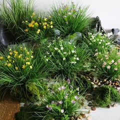 蒲草家庭装飾シミュレーション緑植生け花プラスチック置物草団草山室内床ショーウインドー造景