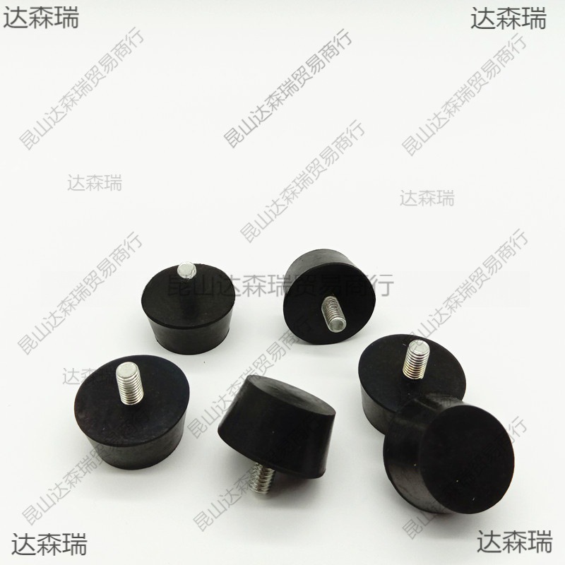 螺丝脚垫橡胶减震器带螺杆橡胶机脚支撑脚防滑耐磨调整脚机垒德株