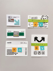 New Color Block Combination Fabric Label Series Clothing Accessories Hat Bag Socks DIY Handmade Decorative Fabric Stickers Patches