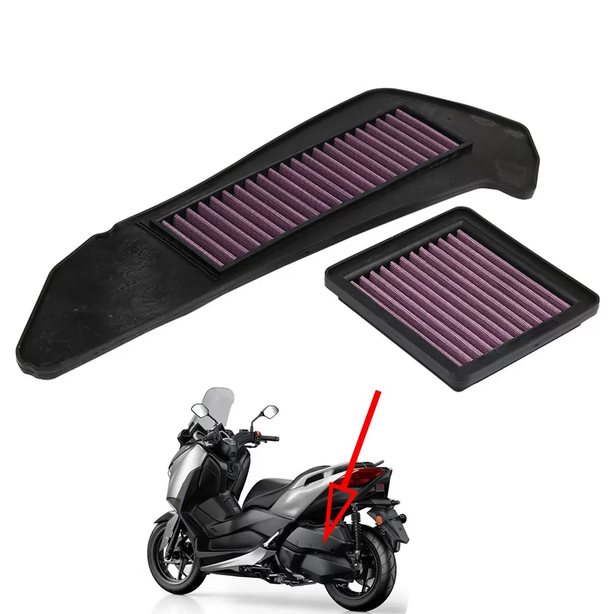 适用雅马哈XMAX250  XMAX300 17-23 空气滤芯 空滤 空气格 可清洗
