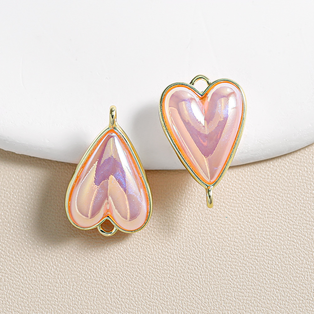 Heidi Mermaid Aleación doble cara amor accesorios joyería cadena de teléfono móvil collar llavero doble colgante