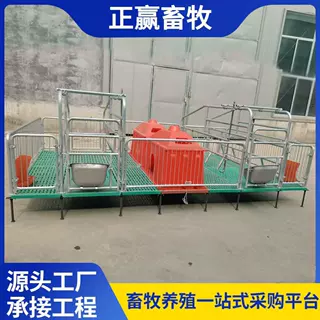 厂家定制母猪产仔床产保两用复合产床双体产床热镀锌加厚母猪产床