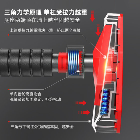 Horizontal bar household indoor fitness equipment pull-up device children's sports family non-punching ring door single pole