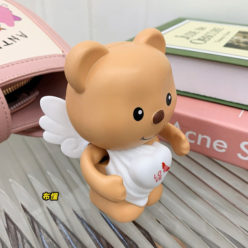 (2개) 떨림은 ILOVE당신은 심장 버터 크림 곰 옥 GUI 개 멜로디 장난감 애호가 선물보다 더 빛날 것입니다