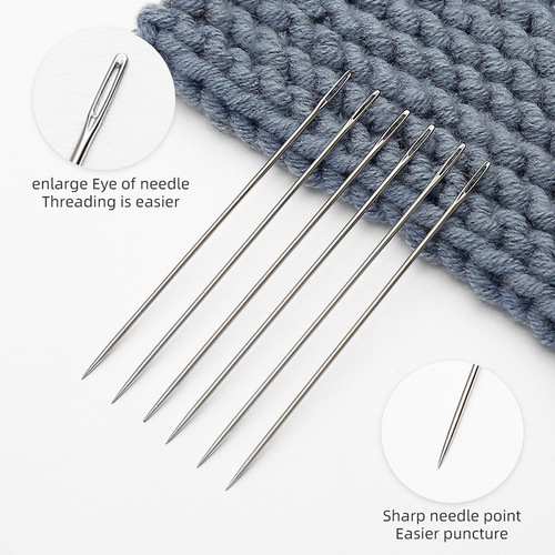 Manufacturer wholesale C1-10 hand sewing needle household large eye steel needle for sewing clothes and quilt needle cross stitch embroidery needle