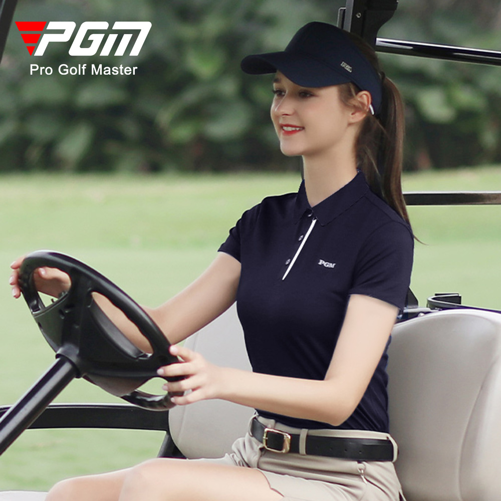 Áo thun golf nữ ngắn tay cổ tròn, chất liệu thun thể thao nhanh khô — YF486-màu xanh nước biển, YF486-màu tím, YF486-Màu xanh nhạt, YF486-màu trắng