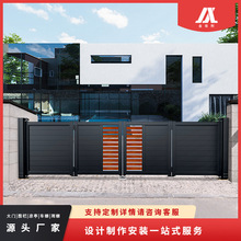 厂销庭院别墅电动折叠门 爆款庭院悬浮折叠平移遥控双开门自动伸