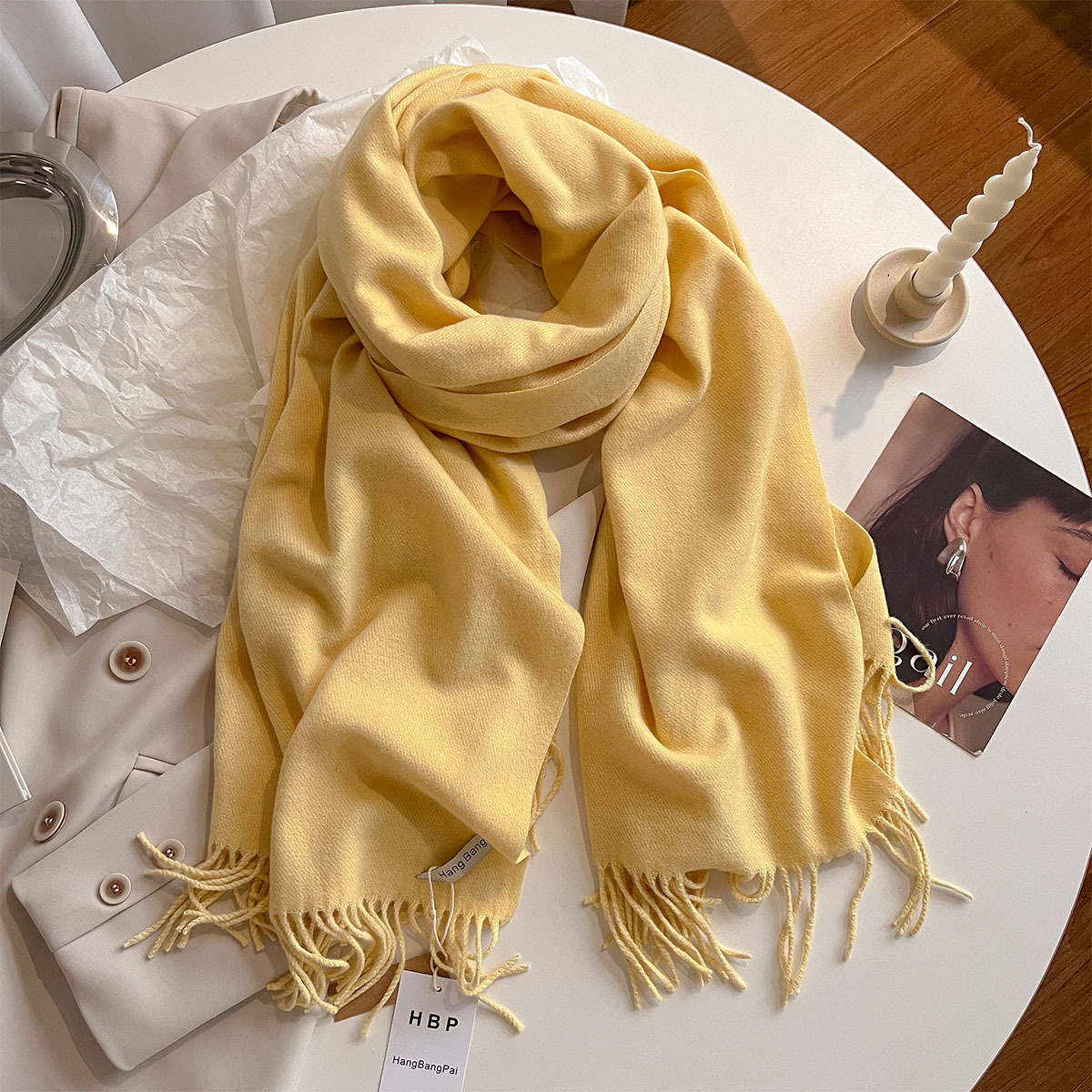 Sciarpa in cashmere da donna, elegante scialle invernale_voghion.com