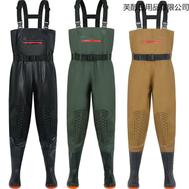 下水裤加厚耐磨捕鱼半身雨裤男女连体防水衣服全身皮叉裤子水鞋|undefined