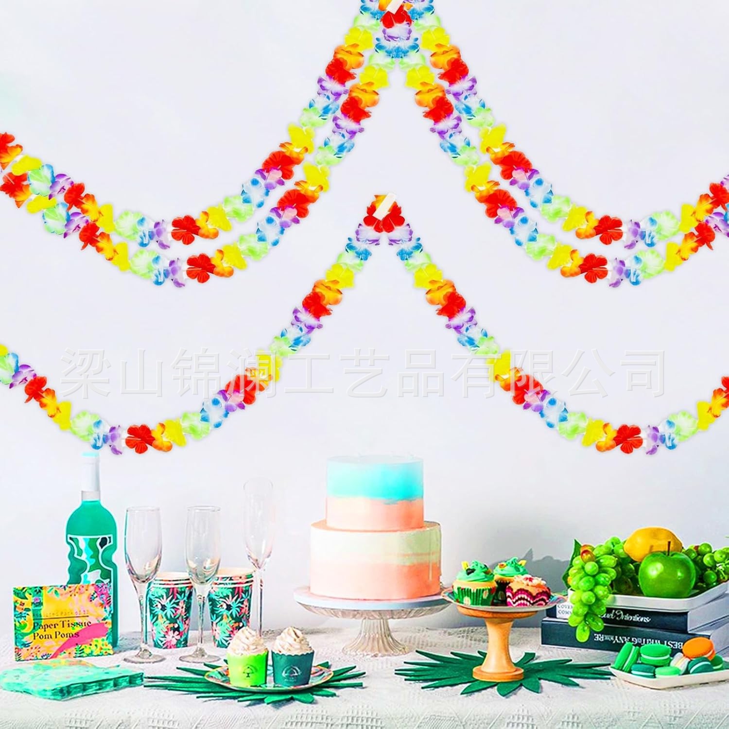 Transfronterizo Amazon Adult Hawaii 3 m cuello halter decoración guirnalda de disfraces espectáculo de baile noche guirnalda al por mayor