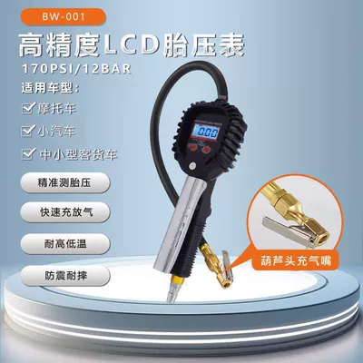 digital display tire pressure gauge, Air pressure gauge/tire pressure gauge - bw-001-square-digital-display-model