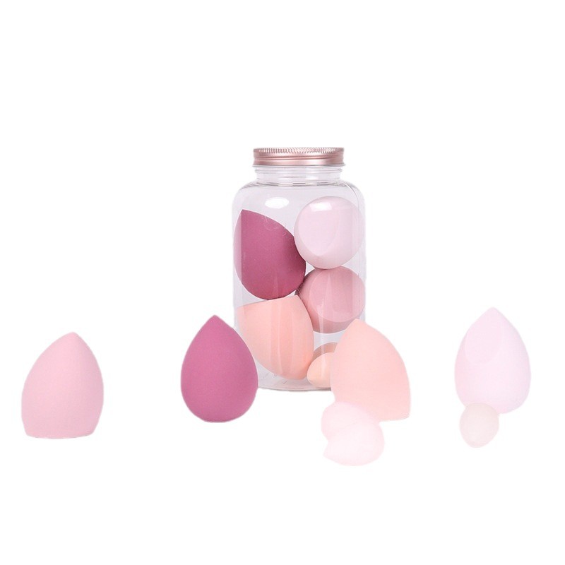 (Excelente A) Botella a la deriva, maquillaje de belleza, huevo seco y húmedo, sin polvo, maquillaje de huevo, esponja, conjunto de soplo de polvo, huevo de maquillaje