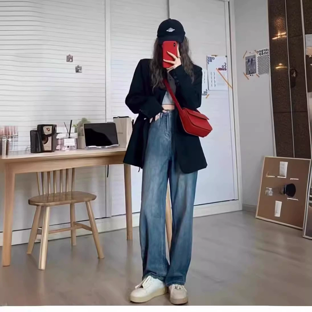 [Спот] Весенние и осенние пригородные корейские модные лацканы маленький костюм модный темперамент сплошной костюм женский 8051