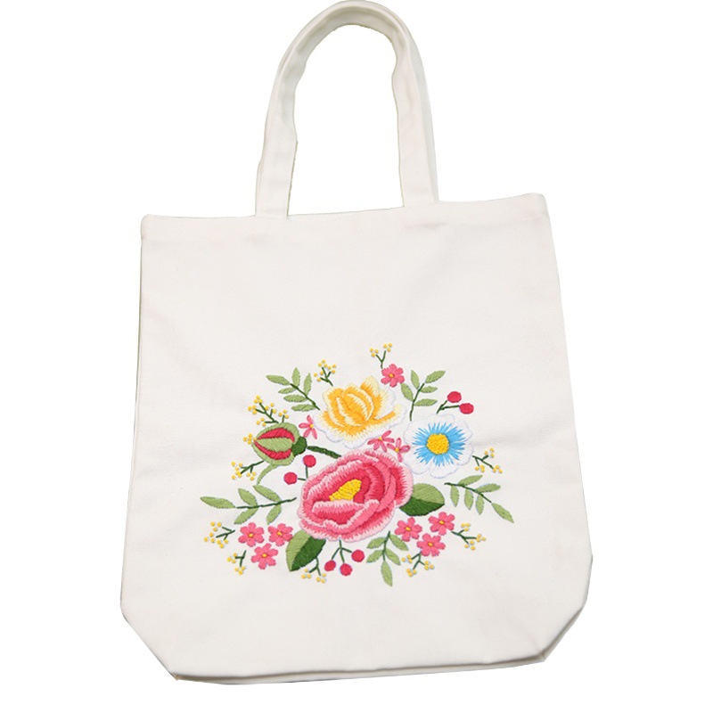 Bordado hecho a mano DIY boca Bolsa de Oro bordado Suzhou solo bolso de hombro bordado tridimensional DIY pareja bolsa de lona