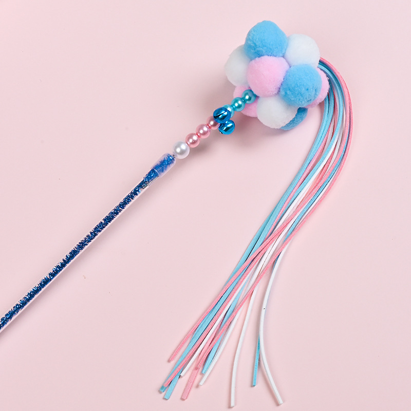 Hada divertido gato palo mordedura-resistente gato juguete perezoso divertido gato artefacto pluma Bell gato suministros para mascotas al por mayor transfronteriza