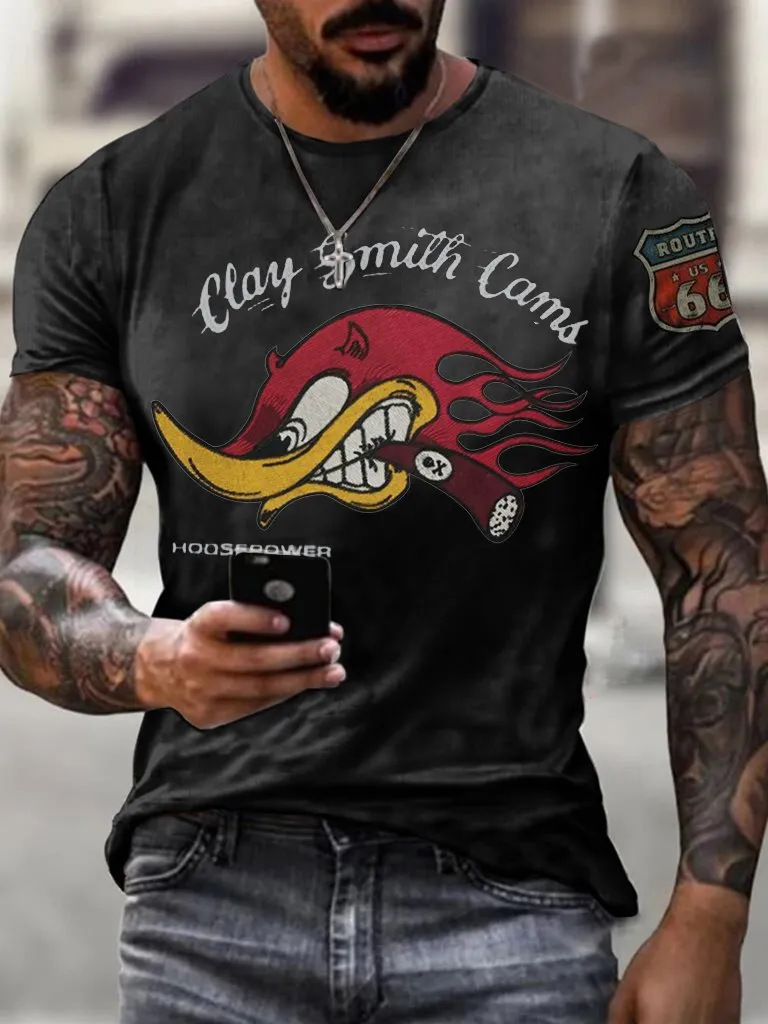 Fabricante de la fuente de los hombres de la camisa de manga corta de la calle Nueva Venta caliente de comercio electrónico transfronterizo camiseta impresa 3D arte flexible