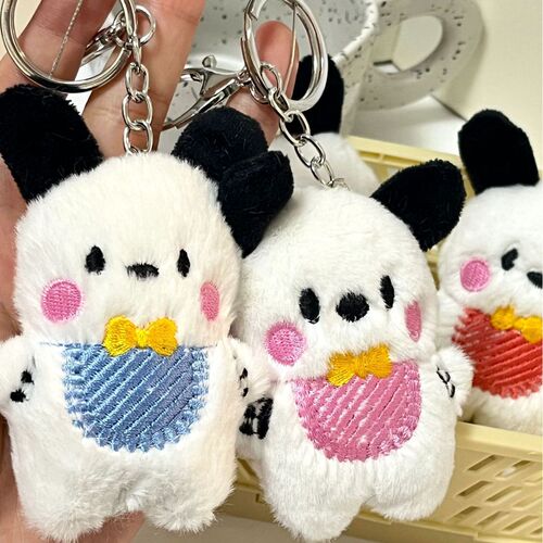 Cute Paccha Dog Plush Figurine Hook Ornament Figurine Doll Brooch Accessory Cute Student School Bag Hook Decor Factory Wholesale