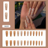 Removable fake nails, nail stickers for nails with bow for manicure, ready-made product, french style