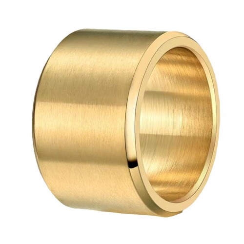 Ring for men, trendy men, non-fading, niche ins, hip-hop personality, titanium steel brushed matte panel finger stainless steel jewelry