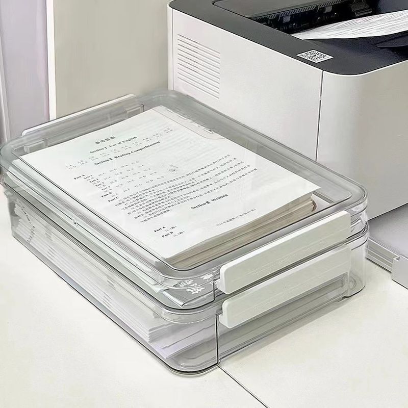 試巻収納箱学覇専属整理箱透明戸口本中学校卒業証明書a4紙書類収納箱|undefined