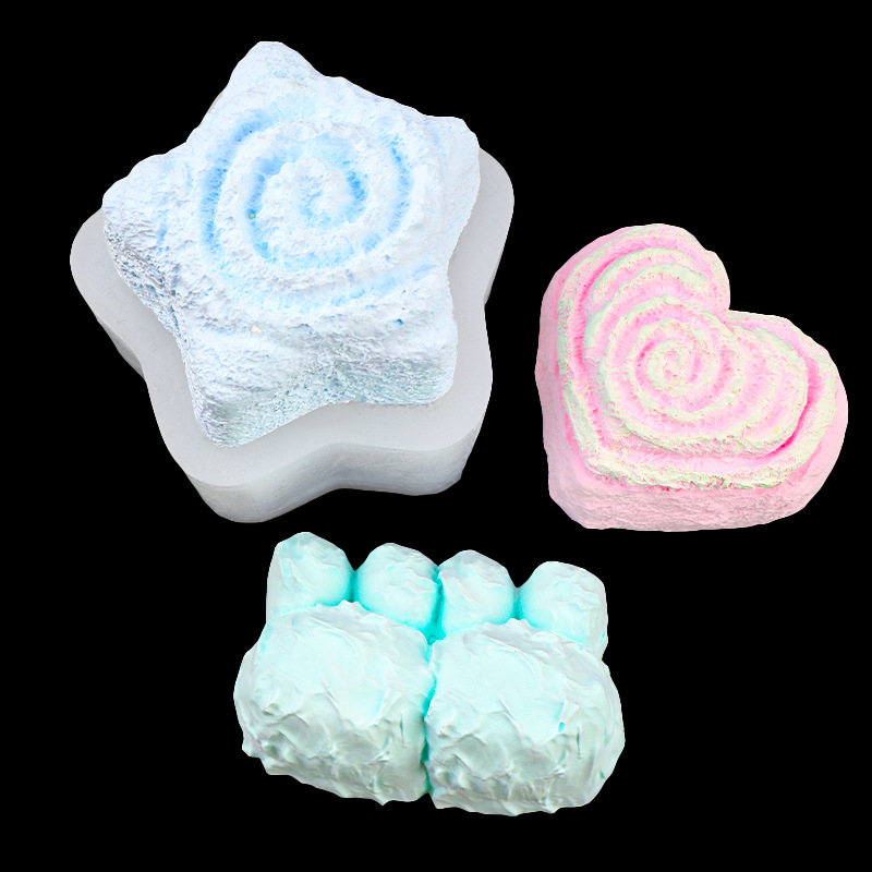 Love Cream Roll Molde de silicona Molde de silicona Bola de crema Mousse de chocolate hecho a mano Molde de silicona