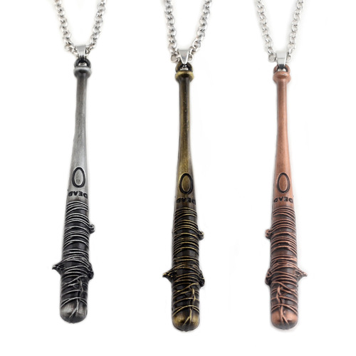 Movie and TV peripherals: The Walking Dead baseball bat, bow and arrow keychain, necklace, earrings, Negan Lucier alloy pendant