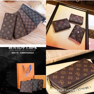 2025 New m Lv Wallet Men's Bag Women's Bag Clutch Bag Business New Wallet Card Holder Key Holder Passport Holder
