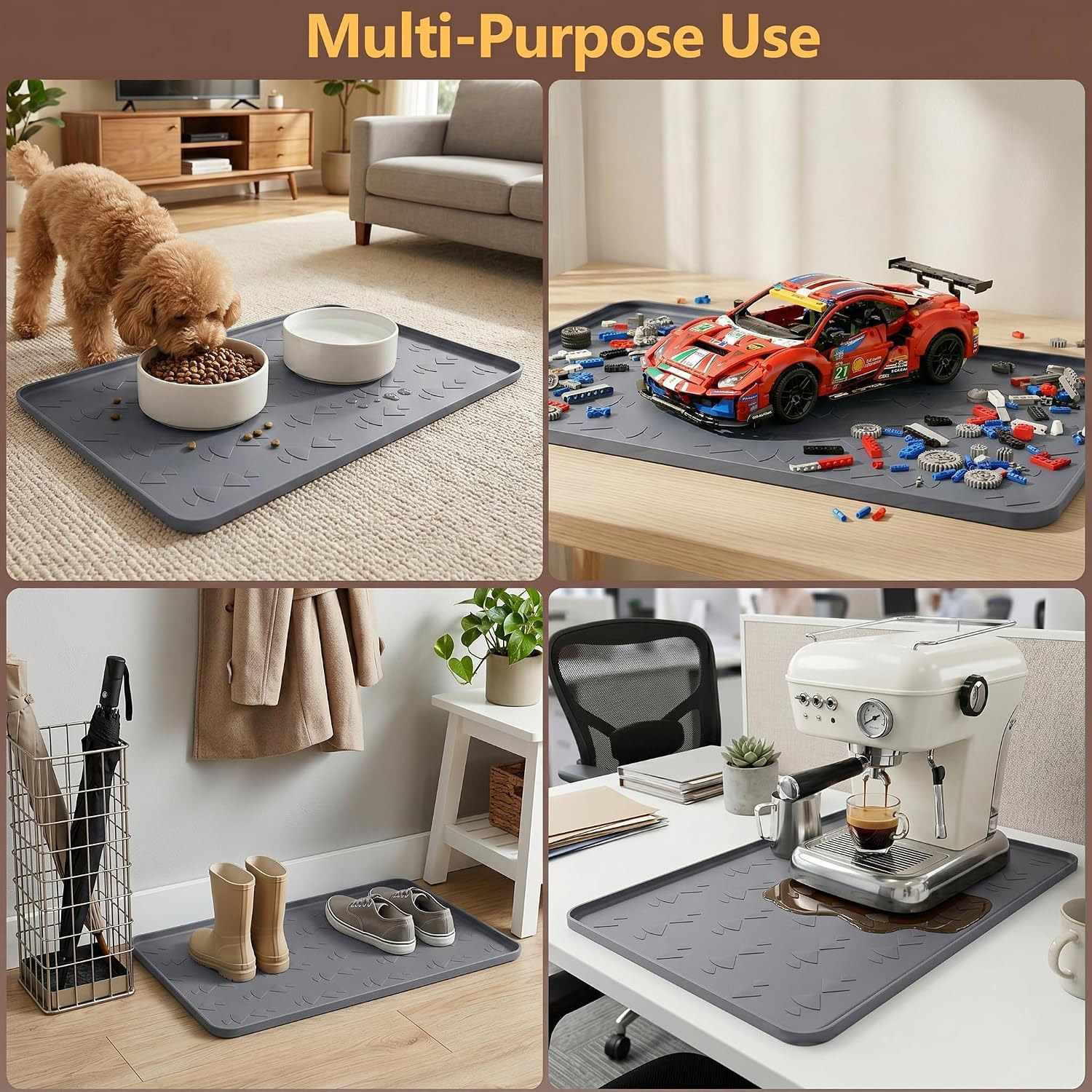54*34in large size car repair oil leak-proof mat, waterproof silicone easy-to-clean garage floor protection mat