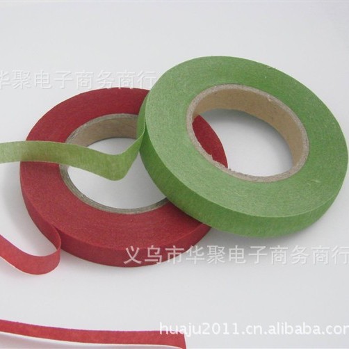 厂家供 25y仿真手工花绿胶带 干花花艺纸胶带 19色可选 量大从优