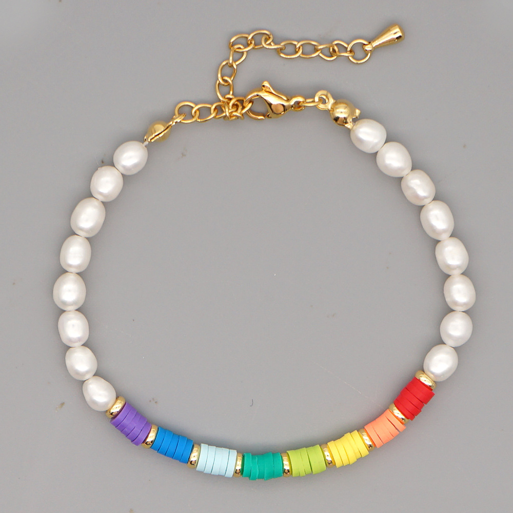 Bohemia Contrast Color Beads Pearl Bracelet display picture 18
