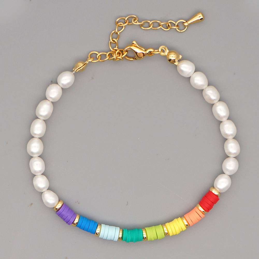 Bracelet De Perles De Couleur Contrastée Bohême display picture 18