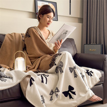 轻奢风双层云毯加厚盖毯可机洗冬季午睡休闲羊绒毯跨境亚马逊毛毯