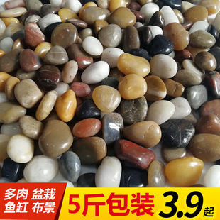 Cobblestone Yuhua stone original stone fish tank landscape flower pot natural small stone garden goose soft stone colorful stone