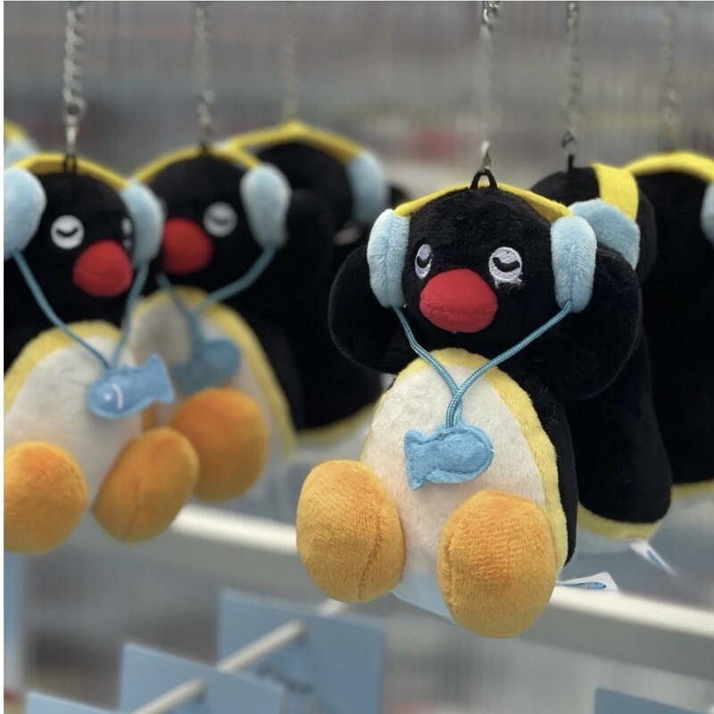 搞怪演我的pingu耳机企鹅毛绒公仔玩偶可爱包挂件钥匙扣呆萌|undefined