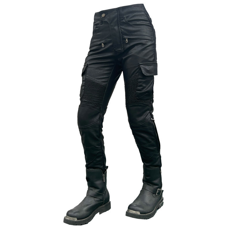 VOLERO motocicleta de cercanías pantalones de montar rectos pantalones anti-caída mujer Caballero motocicleta impermeable parabrisas pantalones de cuero