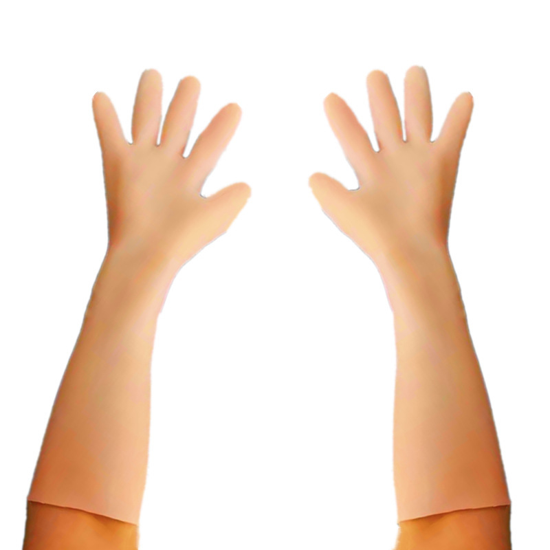 Long elastic silicone gloves