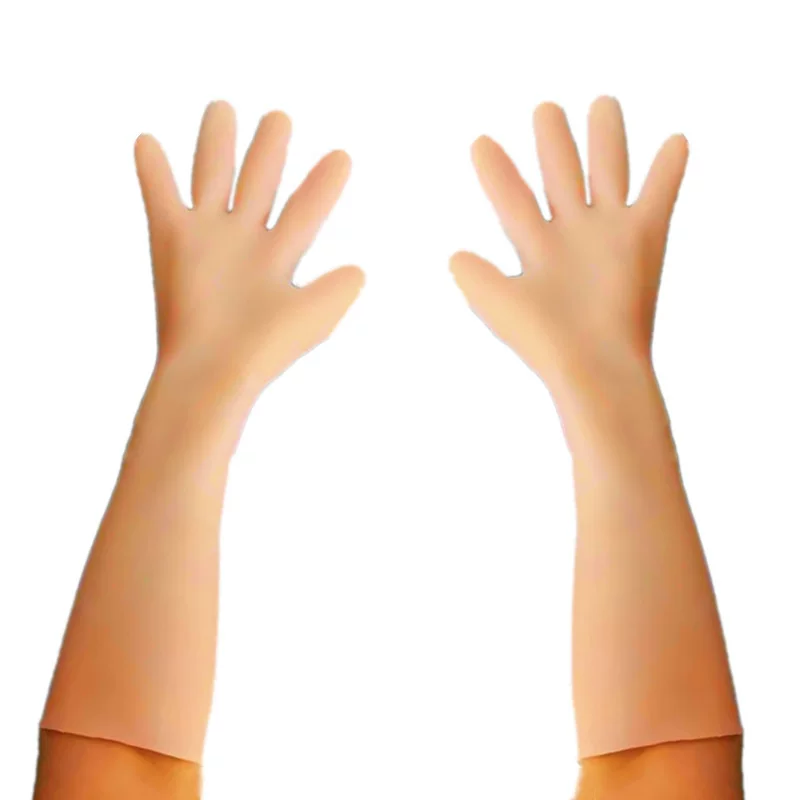 Long elastic silicone gloves