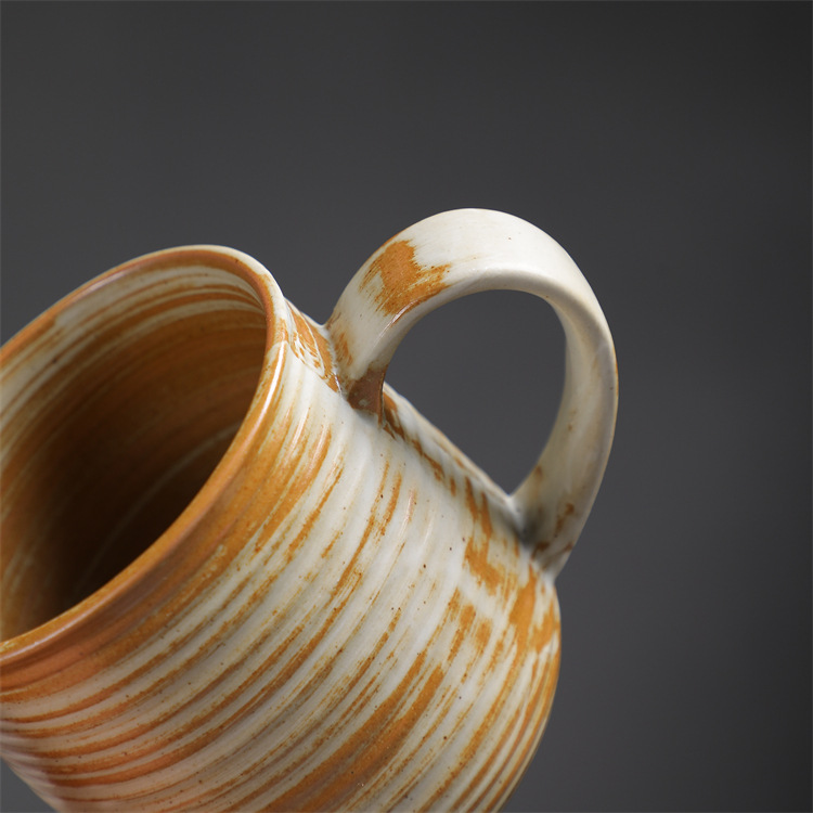 Ceramic Coffee Pot Set Vintage Style Hand Brewed Coffee Maker_voghion.com