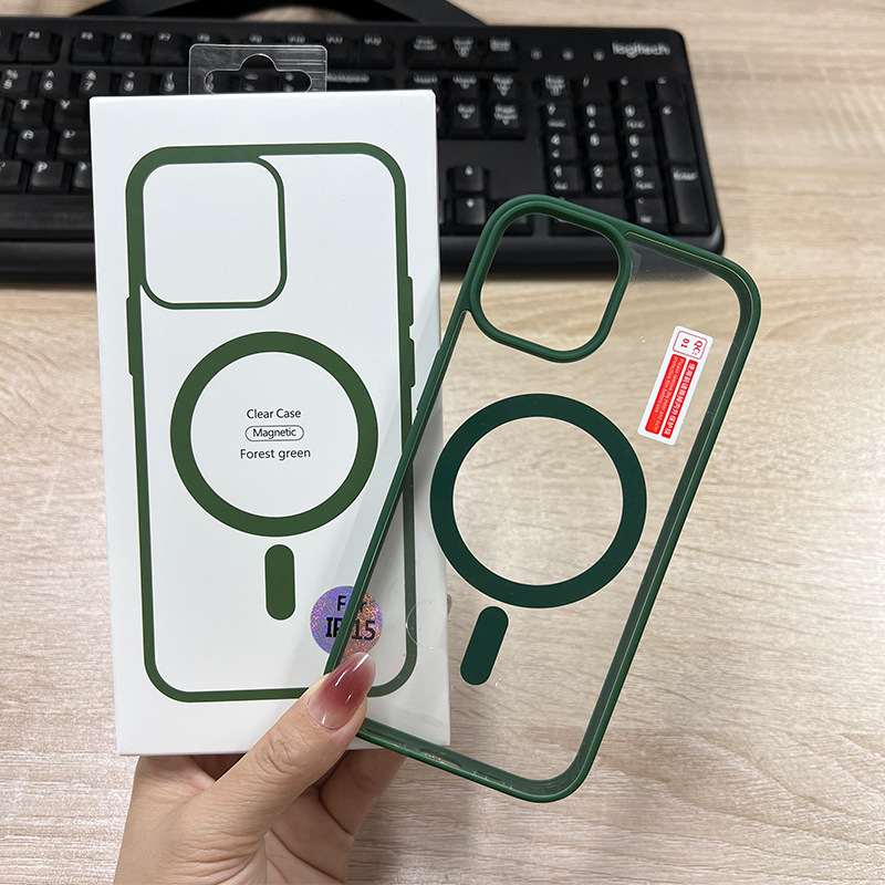 适用iphone16肤感边框磁吸壳苹果17ProMax透明15保护套11硬壳批发|undefined
