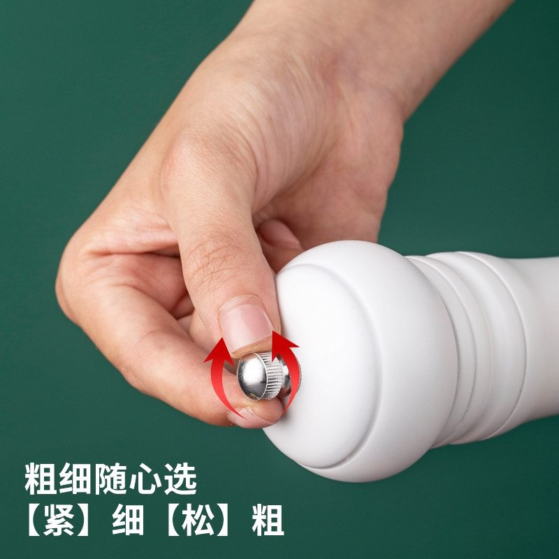 8-pulgadas en blanco y negro PU pintura molinillo de pimienta cocina hogar Rosa sal pimienta negro molino de pimienta condimento botella