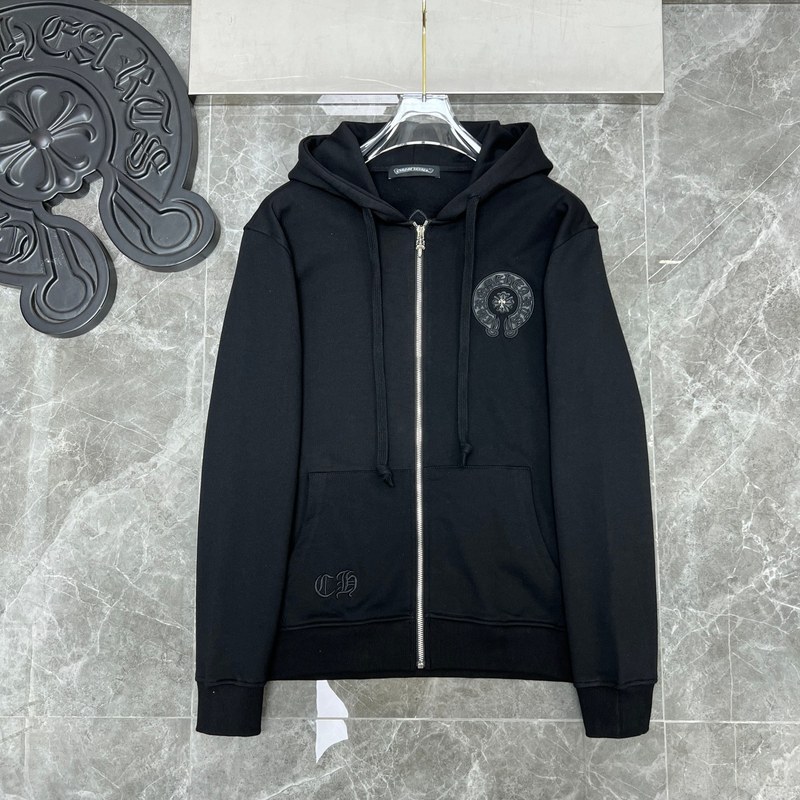Chrome Heart Hoodie 克罗伈十字架连帽卫衣跨境宽松男女拉链帽衫|undefined
