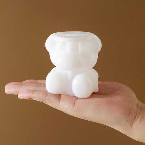 Bear ice cube mold household ice making silicone shape ice tray ice box ice mold popsicle bear cartoon ice cream mold