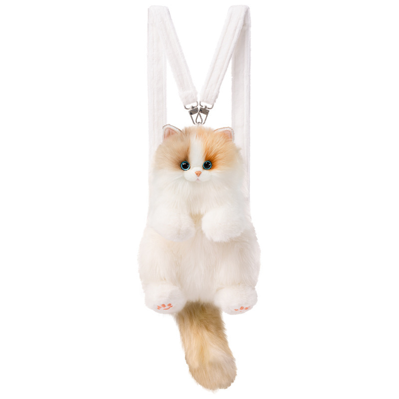 Douyinと同じかわいい小さなラグドール猫バックパックシミュレーションバッグ人形ぬいぐるみ誕生日ギフト|undefined